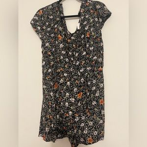 Angie Romper New With Tag- black and floral design
